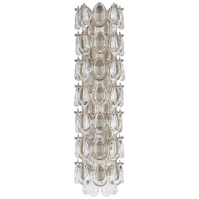 Бра Visual Comfort Liscia 22, серебро и хрусталь ARN2171BSL-CG