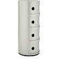 04985SI Kartell Componibili Классический комод с 4 отделениями, серебристый — фото 1