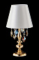 0951/501 MERCEDES Crystal lux Настольная лампа 1х60W E14 Золото Янтарный, голубой, оранжевый, дымчатый, прозрачный