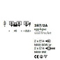 IDL Mary 387/2A White Transparent бра — фото 1