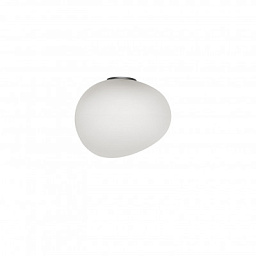 FN1680152N_10 Foscarini Gregg настенный светильник с куполообразным плафоном из белого стекла в сером корпусе