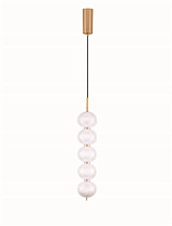Triac Dimmable Brass Gold Metal & Clear Acrylic LED 30Watt 220-240Volt 2482Lm IP20 3000K D:15 H:120 cm