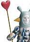 Фарфоровая скульптура влюблённого с красным сердцем The Lover III Lladro, дизайн Jaime Hayon 01007254 — фото 3