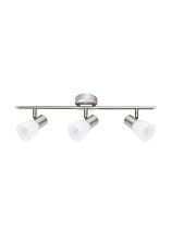 Opal Glass Satin Nickel Metal LED E14 3x5 Watt 100-240 Volt IP20 Bulb Excluded L: 52 W: 7.8 H: 16.2 cm