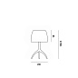 FN026021E_26D Foscarini Lumiere Nuances TL S дизайнерский настольный светильник из выдувного стекла нейтральный серый — фото 1