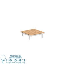 ALURA LOUNGE 80 LTL СТОЛ 80X80X23CM БЕЛЫЙ СТОЛЕШНИЦА ТИК БЕЛЫЙ Royal Botania