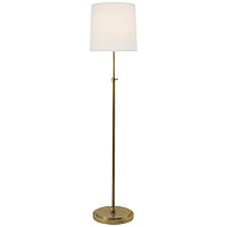 Bryant Floor Lamp полированная старая латунь с льняным абажуром