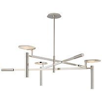 Melange Large Floating Disc Chandelier полированный никель с алебастром