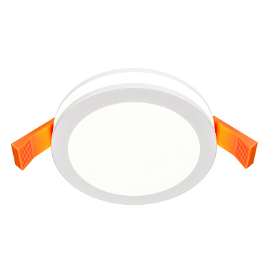 встраиваемый потолочный светильник с белым корпусом и мягким светорассеиванием