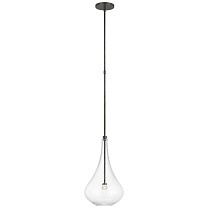 Lomme Small Pendant оружейный металл с прозрачным стеклом