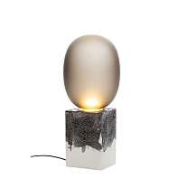 Magma One High, дымчато-серое матированное стекло, белое основание