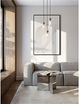 Opal Glass Gray Stone Matt Black Metal Base LED G9 3x5Watt 100-240Volt IP20 Bulb Excluded D:25 H:173.5 cm