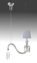 PRINCESS SP1 Crystal Lux PRINCESS подвесной светильник с тканевым абажуром и хрустальными подвесками