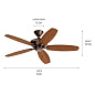 52" Renew Fan Oil Brushed Bronze люстра-вентилятор 330160OBB Kichler — фото 6