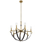 Artem 34" 7 Light Chandelier with Clear Glass Cylinders Natural Brass люстра 52016NBR Kichler — фото 3