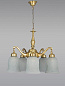 Classic Down Facing 5 Light Brass Chandelier люстра FOS Lighting L56-PLCrack-CH5