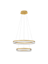 Triac Dimmable Brushed Gold Aluminium & Acrylic LED 47Watt 220-240Volt 3055Lm IP20 2700-3000-4000K CCT by Dip Switch D:60 H:120 cm