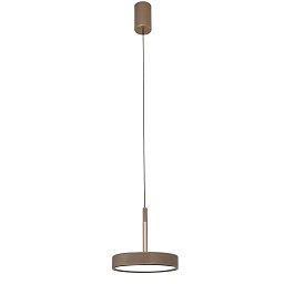 Подвесной светильник Favourite Piller 4509-1P — кофейный светодиодный подвес-диск в индустриальном стиле
