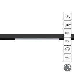 A4682PL-1BK Arte Lamp LINEA светильник для магнитного трека линейного типа 23 мм 48V