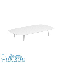 STYLETTO НИЗКИЙ СТОЛ ДЛЯ ГОСТИНОЙ 220x120CM АЛЮМИНИЕВЫЕ НОЖКИ БЕЛЫЙ КЕРАМИЧЕСКАЯ СТОЛЕШНИЦА БЕЛЫЙ Royal Botania