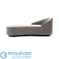 Turner Chaise Sharkskin Velvet Grey Ash Right Arm мягкое сиденье Arteriors 8167 — фото 6