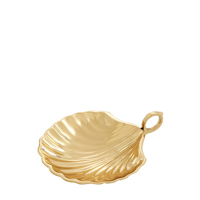 109382 Tray Shell polished brass S лоток Eichholtz