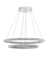 Chrome Aluminium & Crystal LED 50 Watt 220-240 Volt 3120Lm 3500K IP20 L: 85 W: 42 H: 120 cm