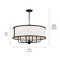 Heddle 6 Light Chandelier Textured Black люстра 52466BKT Kichler — фото 9