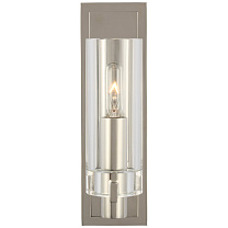 Sonnet Petite Single Sconce полированный никель с прозрачным стеклом