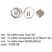 kit 4x cable susp. auto 2m + cable 3x0,75mm