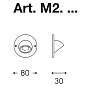 M2.R MILONGA Aldo Bernardi настенный накладной светильник