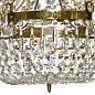 6 Arm Empire Crystal Chandelier in Amber Coloured Brass люстра Gustavian 305504701