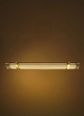 Подвесной светильник Seagull Pendant Horizontal 1200 DCW éditions, бронза, трубки из PMMA SEAGULL PENDANT HORIZONTAL 1200 BRONZE