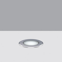 Light Up Family Recessed floor luminaire Earth D=144 mm - Warm White - Diffuse optic 9W 59.2lm - 3000K - Colour: Steel