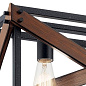 Barrington 32" 5  Light Linear Chandelier Distressed Black and Aged Faux Wood люстра 82345 Kichler