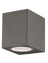 Gray Aluminium Glass Diffuser LED GU10 2x10 Watt 220-240 Volt IP54 Bulb Excluded Light Down L: 6.7 W: 8 H: 8 cm
