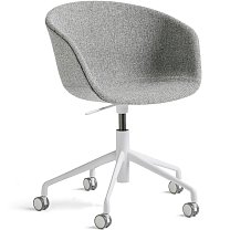 About A Chair AAC 53, белый алюминий / обивка Hallingdal серый