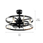 25" Cavelli Fan Satin Black люстра-вентилятор 300040SBK Kichler — фото 2