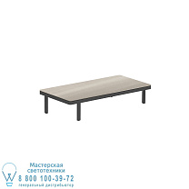 СТОЛ ALURA LOUNGE 160 LTH 160X80X34CM ЧЕРНАЯ КЕРАМИЧЕСКАЯ СТОЛЕШНИЦА СЕРО-СЕРЫЙ Royal Botania