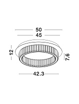 Triac Dimmable Chrome Metal & Crystal LED 29Watt 220-240 Volt 1450Lm 3500K IP20 D: 50 H: 12 cm
