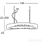 Kolarz CLOUD 5324.32050 подвесной светильник хром длина 140cm ширина 65cm высота 200cm мин. высота 22cm макс. высота 200cm 20 ламп g9