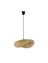 Natural Bamboo & Black Base LED E27 1X12Watt 100-240Volt IP20 Bulb Excluded L:62 W:43 H:165 cm