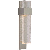 Brock Medium Sconce полированный никель и прозрачное волнистое стекло