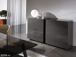Harvey line Тумба с дверцами с ящиками Minotti