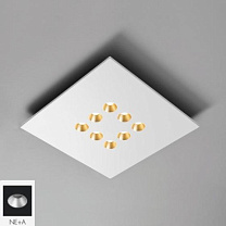 CONFORT PLAFONIERA 36W QUADRATA 3000K NERO- ALLUMINIO SATINA