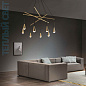 04708ONDHXXXX Elesi luce Iconic SP 8 luci LED люстра с восемью плафонами чёрный; латунь — фото 1