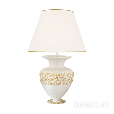 Kolarz Anfora 1423.71L.WA настольный светильник золото 24 карата белый ø55cm высота 90cm 1 лампа e27