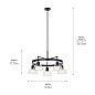 Eastmont 5 Light Chandelier Black and Walnut Wood люстра 52403BK Kichler — фото 12