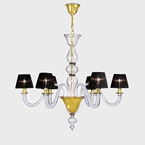 Sybaris with lampshades Прозрачный / 5 / Золотой