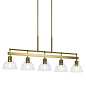 Eastmont 5 Light Linear Chandelier Brushed Natural Brass and Walnut Wood люстра 52404BNB Kichler — фото 7